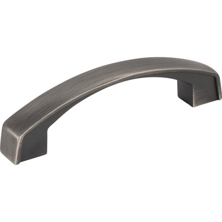 Jeffrey Alexander 96 mm Center-to-Center Brushed Pewter Merrick Cabinet Pull 549-96BNBDL